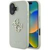 Guess Grained Big 4G Logo Small Classic Logo Apple iPhone 16 dėklas telefonui žalios spalvos