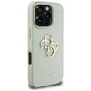 Guess Grained Big 4G Logo Small Classic Logo Apple iPhone 16 Pro dėklas telefonui žalios spalvos