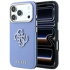 Dėklas Guess Grained & Big Resin Logo do iPhone 18 Pro Max / 17 Pro Max mėlyna