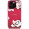 Guess Grained Printed Flower Pattern MagSafe - dėklas skirtas Apple iPhone 16 Pro fuchsia