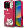 Guess Grained Printed Flower Pattern MagSafe - dėklas skirtas Apple iPhone 16 Pro fuchsia
