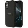 „Guess Grained Ring MagSafe“ dėklas, skirtas Apple iPhone 17, juodas