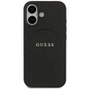 „Guess Grained Ring MagSafe“ dėklas, skirtas Apple iPhone 17, juodas