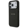 Guess Grained Ring MagSafe - dėklas skirtas Apple iPhone 17 Pro juodas