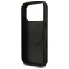 Guess Grained Ring MagSafe dėklas Apple iPhone 17 Pro juodos spalvos