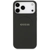 Dėklas Guess Grained Ring MagSafe - Case Apple iPhone 17 Pro Max juodas