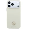 Dėklas Guess Grained Round Strass Logo MagSafe do iPhone 18 Pro / 17 Pro smėlio spalva
