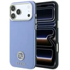 Guess Grained Round Strass Logo MagSafe dėklas, skirtas iPhone 18 Pro Max / 17 Pro Max, mėlynas