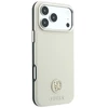 Dėklas Guess Grained Round Strass Logo MagSafe do iPhone 18 Pro / 17 Pro smėlio spalva
