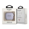 Guess apsauginis dėklas GUA3SGGEU silikoninis blizgus, skirtas AirPods 3 purpurinis