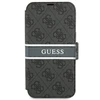 Dėklas Guess GUBKP13L4GDGR iPhone 13 Pro / 13 6.1" pilkas/pilkas book 4G Stripe