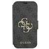 Dėklas Apple iPhone 13 Pro Max Guess Book 4G Big Metal Logo (GUBKP13X4GMGGR) pilkos spalvos
