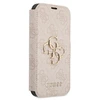 Dėklas Apple iPhone 13 Pro Max Guess Book 4G Big Metal Logo (GUBKP13X4GMGPI) rožinės spalvos