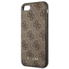 Apple iPhone SE 2022 / SE 2020 / 7 / 8 Guess Dėklas 4G Metal Gold Logo (GUHCI8G4GFBR) rudos spalvos