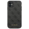 Guess GUHCN61G4GFGR Apple iPhone 11 6,1"pilkas hard dėklas 4G Metal Gold Logo