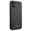 Guess GUHCN61G4GFGR Apple iPhone 11 6,1"pilkas hard dėklas 4G Metal Gold Logo