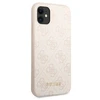 Guess GUHCN61G4GFPI Apple iPhone 11 6,1" rožinis kietasis dėklas 4G metalinis auksinis logotipas