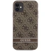 Apple iPhone 11 / XR Guess dėklas 4G Stripe (GUHCN61P4SNW) rudos spalvos