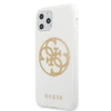 Apple iPhone 11 Pro Max Guess Hard dėklas Glitter 4G Circle Logo (GUHCN65TPUWHGLG) baltos spalvos