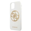 Apple iPhone 11 Pro Max Guess Hard dėklas Glitter 4G Circle Logo (GUHCN65TPUWHGLG) baltos spalvos