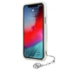 Apple iPhone 12 Pro Max Guess dėklas 4G Sidabrinis Charms Collection (GUHCP12LKS4GSI) skaidrus
