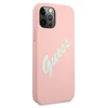 Apple iPhone 12 Pro Max Guess dėklas silikoninis Vintage (GUHCP12LLSVSPG) rožinės spalvos