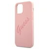 Apple iPhone 12 Pro Max Guess dėklas Script Vintage (GUHCP12LLSVSPI) rožinės spalvos