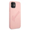 Apple iPhone 12 Mini Guess dėklas Script Vintage (GUHCP12SLSVSPI) rožinės spalvos