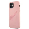 Apple iPhone 12 Mini Guess dėklas Script Vintage (GUHCP12SLSVSPI) rožinės spalvos