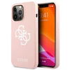 Dėklas GUESS GUHCP13LLS4GWPI IPHONE 13 PRO / 13 6.1 "Rožinis / Rožinis HARD CASE SILICONE 4G LOGO