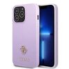 Apple iPhone 13 Pro Guess dėklas Saffiano 4G Small Metal Logo violetinės spalvos