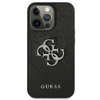 Dėklas GUESS HARD CASE GUHCP13LSA4GSBK IPHONE 13 PRO SAFFIANO METAL LOGO Juodas