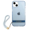 Apple iPhone 13 Guess dėklas Translucent Stap (GUHCP13MHTSGSB) mėlynos spalvos