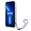 Apple iPhone 13 Guess dėklas Translucent Stap (GUHCP13MHTSGSB) mėlynos spalvos