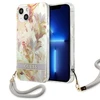 Apple iPhone 13 Mini Guess dėklas Flower Strap (GUHCP13SHFLSU) violetinės spalvos