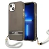 Apple iPhone 13 Mini Guess dėklas Translucent Stap (GUHCP13SHTSGSK) juodos spalvos