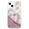 Dėklas GUESS HARDCASE 4G GUHCP13SLGPEPI IPHONE 13 MINI PEONY LIQUID GLITTER Rožinis