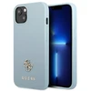 Apple iPhone 13 Mini Guess dėklas Saffiano 4G Small Metal Logo (GUHCP13SPS4MB) mėlynos spalvos
