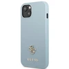 Apple iPhone 13 Mini Guess dėklas Saffiano 4G Small Metal Logo (GUHCP13SPS4MB) mėlynos spalvos