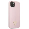 Apple iPhone 13 Mini Guess dėklas silikoninis Triangle (GUHCP13SSLTGU) violetinės spalvos