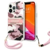 Apple iPhone 13 Pro Max Guess dėklas Camo Strap Collection (GUHCP13XKCABPI) rožinės spalvos