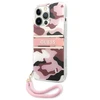Apple iPhone 13 Pro Max Guess dėklas Camo Strap Collection (GUHCP13XKCABPI) rožinės spalvos