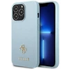 Apple iPhone 13 Pro Max Guess dėklas Saffiano 4G Small Metal Logo (GUHCP13XPS4MB) mėlynos spalvos