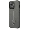 Apple iPhone 13 Pro Max Guess dėklas Saffianotriangle Logo (GUHCP13XPSATLG) sidabrinės spalvos