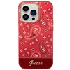 „Guess“ GUHCP14LHGBNHR iPhone 14 Pro 6.1" raudonas/raudonas kietas dėklas su „Bandana Paisley“ raštu