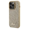 Original faceplate dėklas GUESS GUHCP14LPMSDGSD skirtas iPhone 14 Pro (Disco Script Metal / aukso spalvos)