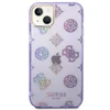 „Guess“ GUHCP14MHTPPTL iPhone 14 Plus/15 Plus 6.7" kietas alyvinis dėklas su bijūnų blizgučiais