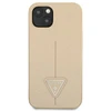 Apple iPhone 14 plus Guess dėklas Saffianotriangle Logo (GUHCP14MPSATLE) beige
