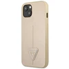 Apple iPhone 14 plus Guess dėklas Saffianotriangle Logo (GUHCP14MPSATLE) beige