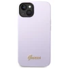 „Guess“ silikoninis vintažinis auksinis logotipo dėklas iPhone 14 / 15 Plus - Violetinė